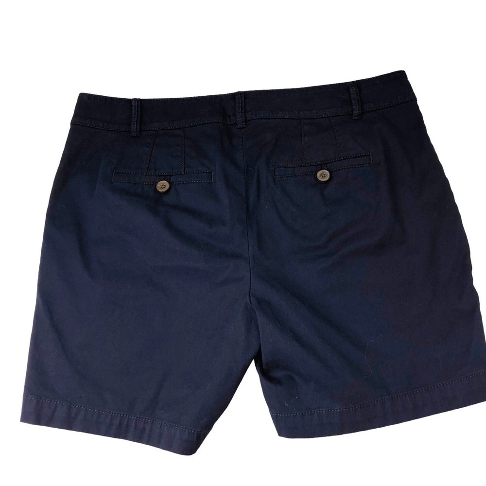 Talbots The Weekend Short Chino Sz 6 Petite Navy Blue Walking  Cotton Blend - Picture 4 of 5
